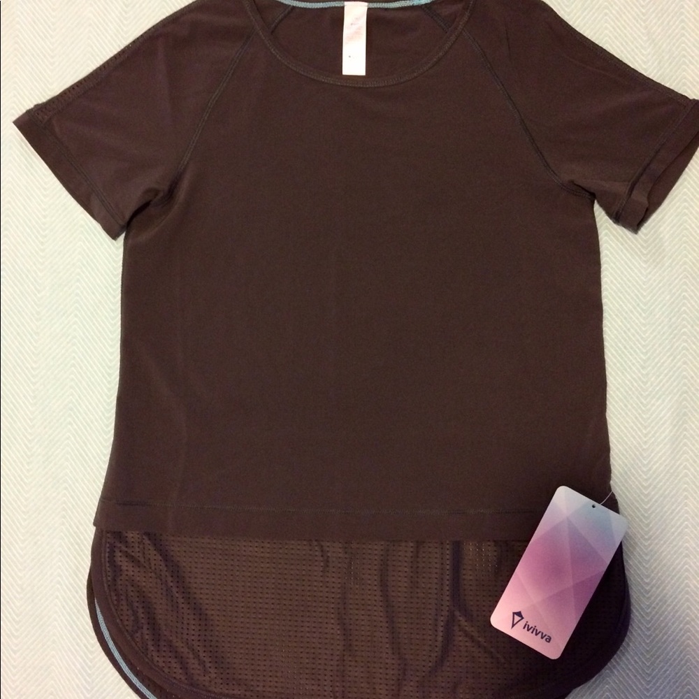 Ivivva by Lululemon NWT Dark Grey Tee sz 14
